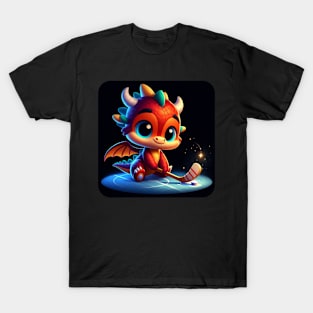 Rufie the Dragon - Ice Hockey #32 T-Shirt